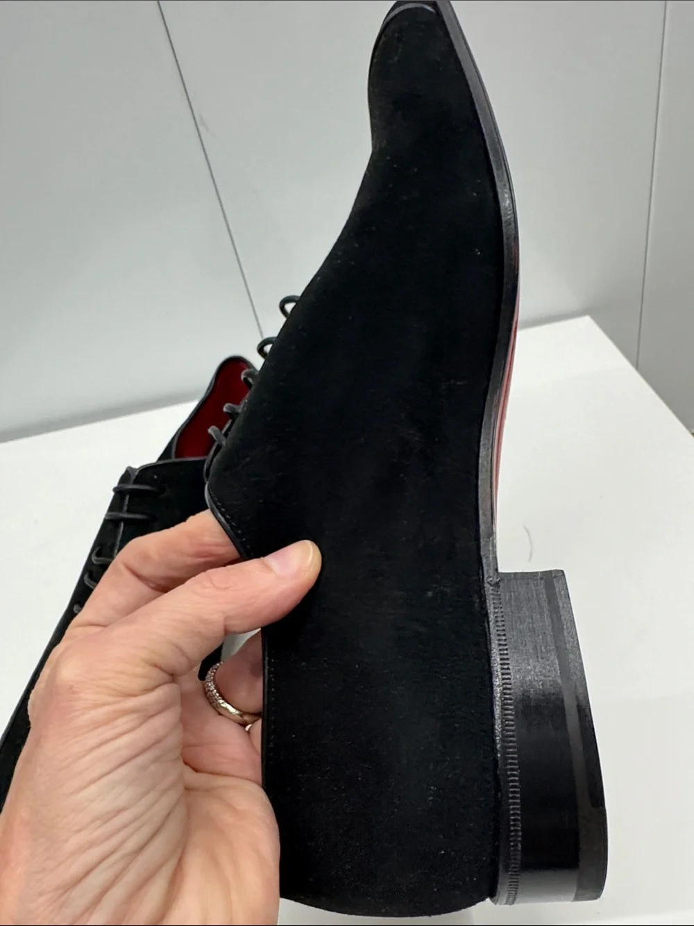 Caporicci Black calfskin Suede Derby Shoes 9.5 (so soft, like butter)
